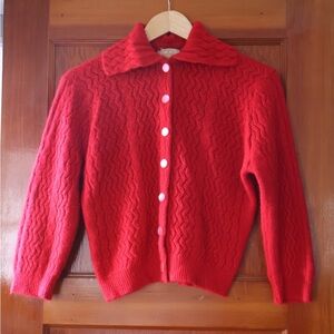 1950’s Darlene Red Cable Knit Sweater